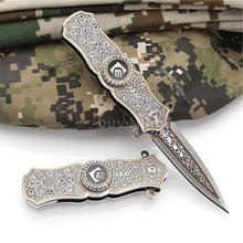 Fidget Spinner Spring Blade Knife