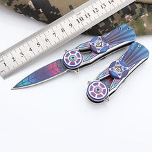 Fidget Spinner Spring Blade Knife